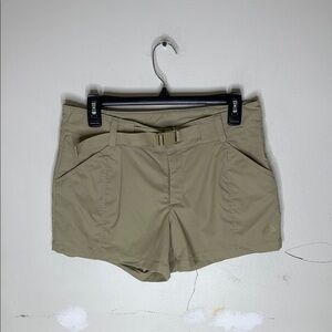 The North Face Tan Cargo Shorts Versatile Design Buckle Belt Size 6